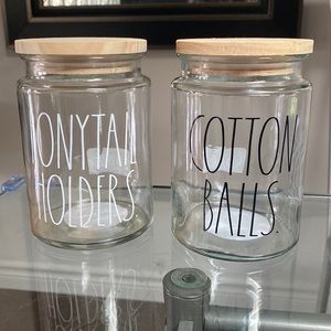 Rae Dunn Bathroom Glass Jars